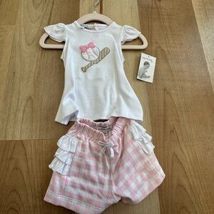 Magnolia Baby Pink and White Set *NWT*